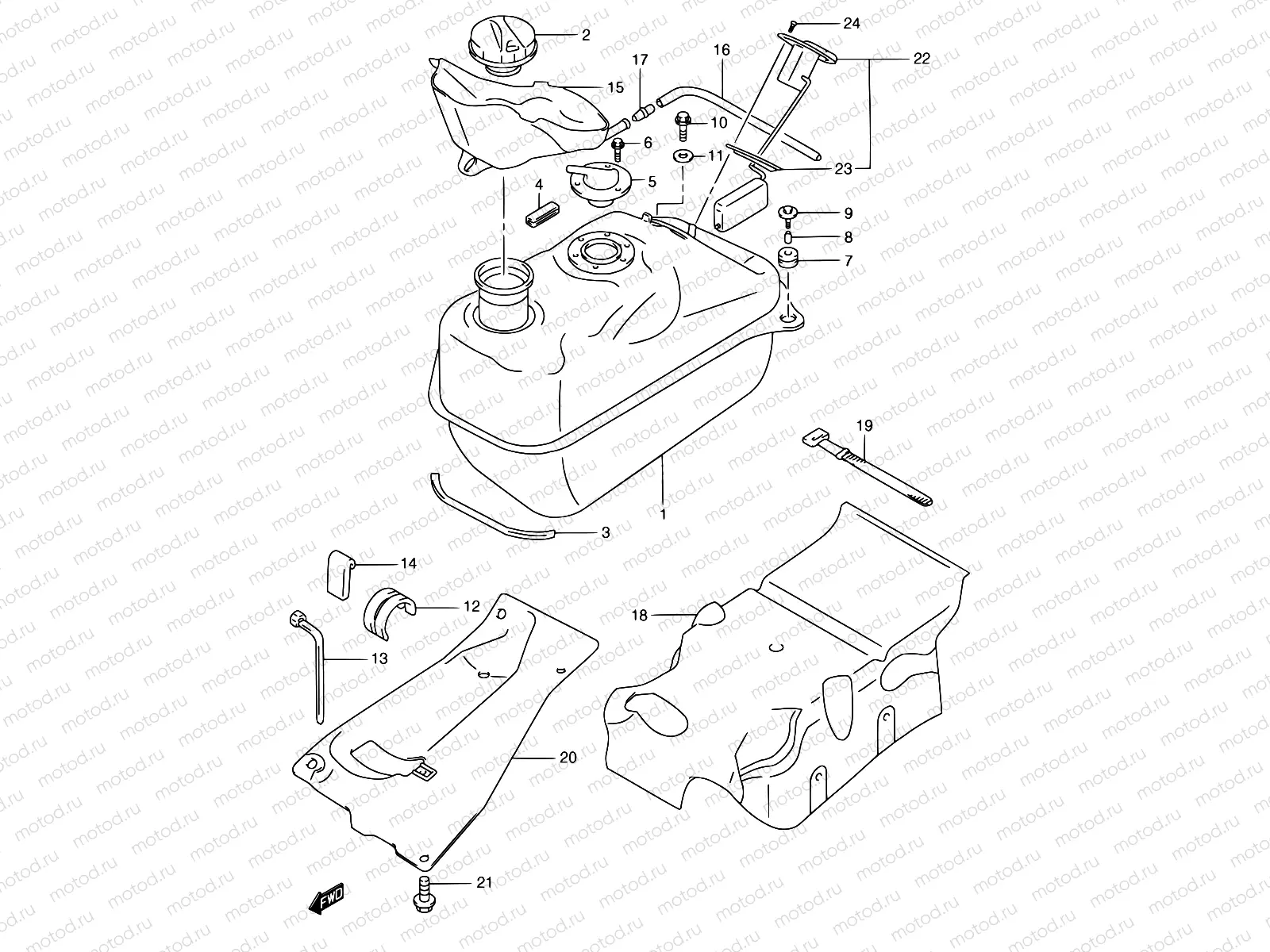 34 - FUEL TANK (MODEL W/X/Y)