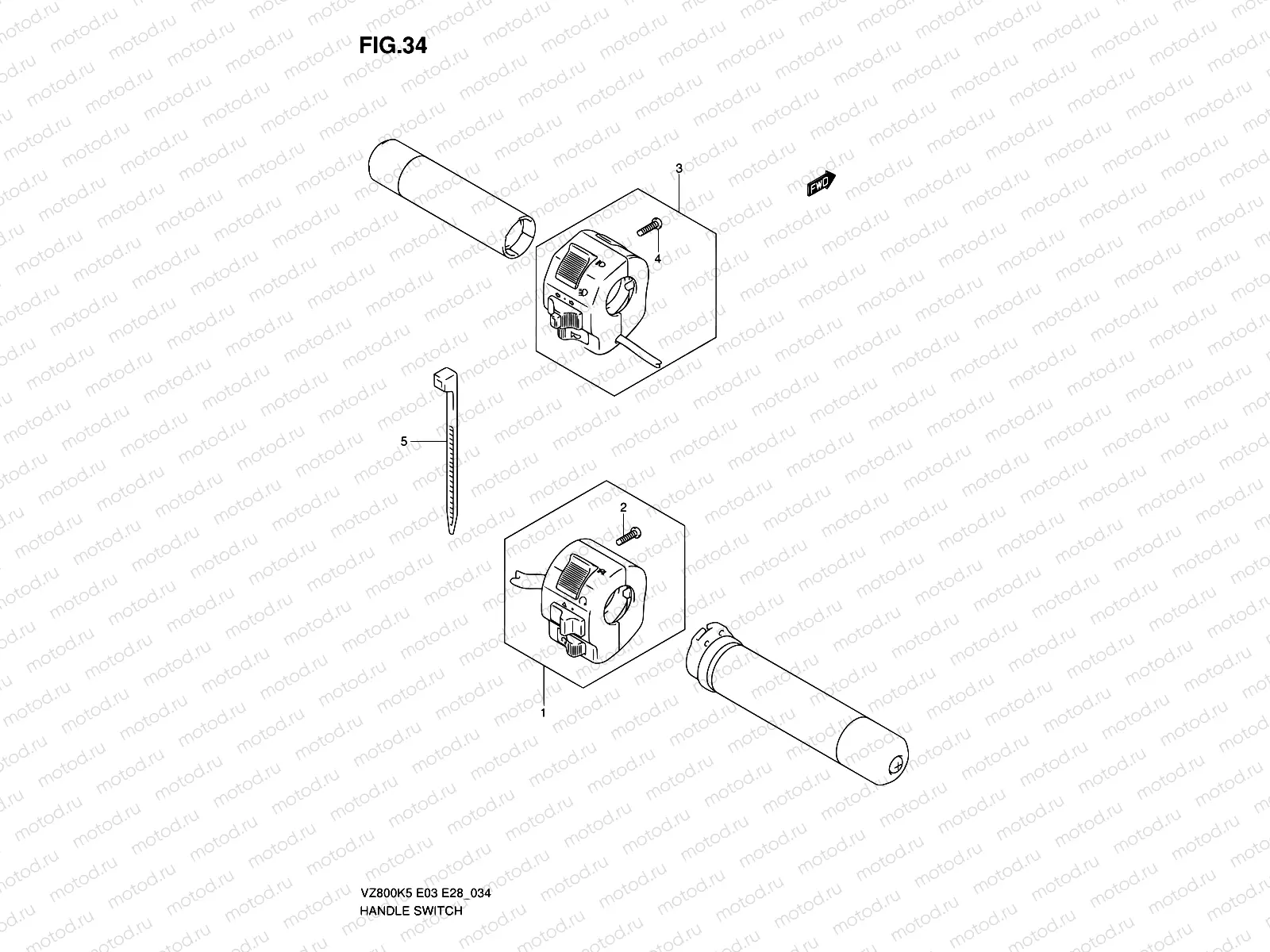 34 - HANDLE SWITCH (MODEL K5/K6)