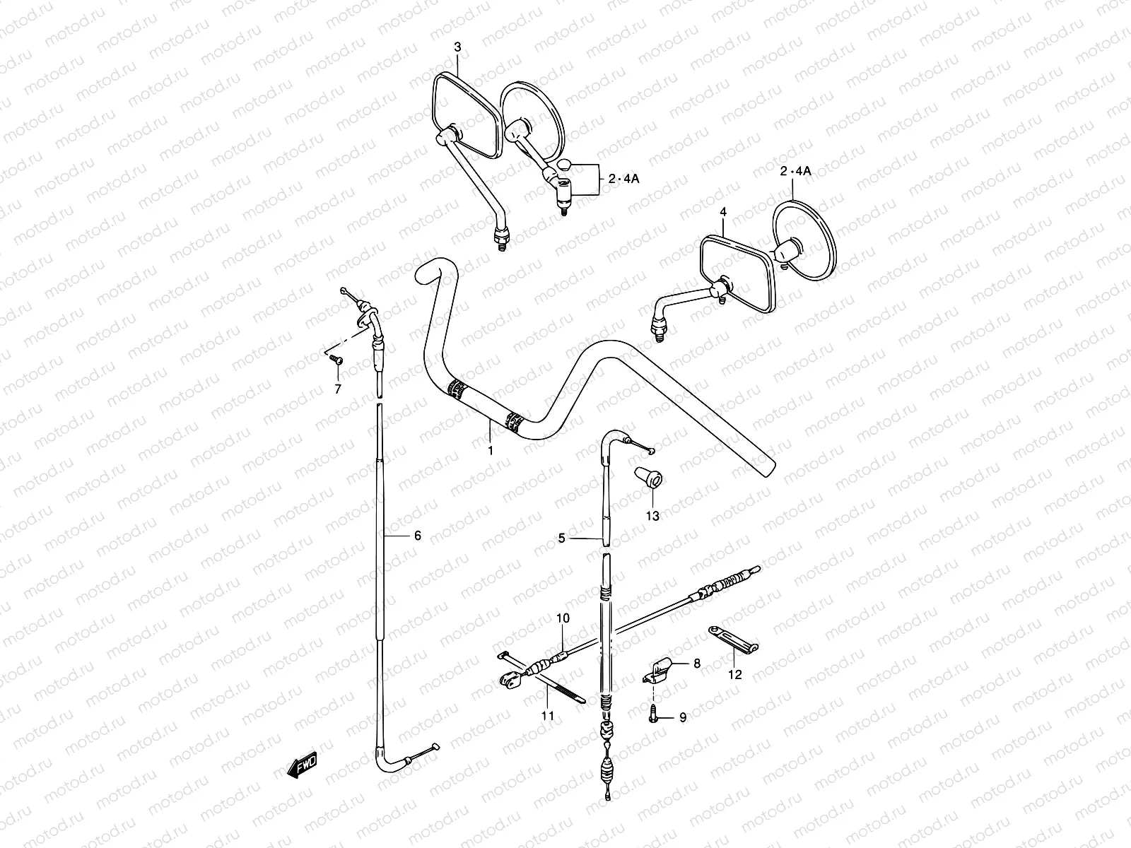 34 - HANDLEBAR - CABLE