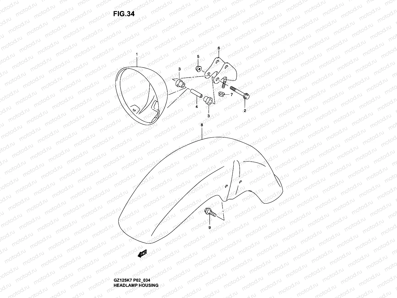 34 - HEADLAMP HOUSING
