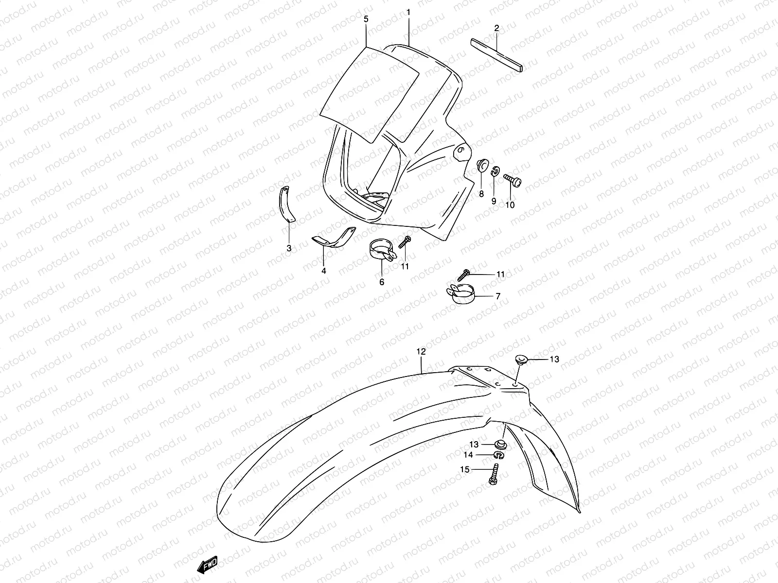 34 - HEADLAMP HOUSING (MODEL E/F)