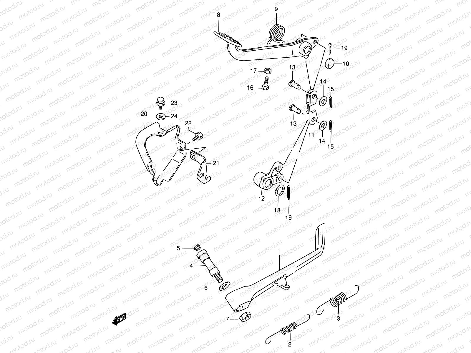 34 - PROP STAND - REAR BRAKE