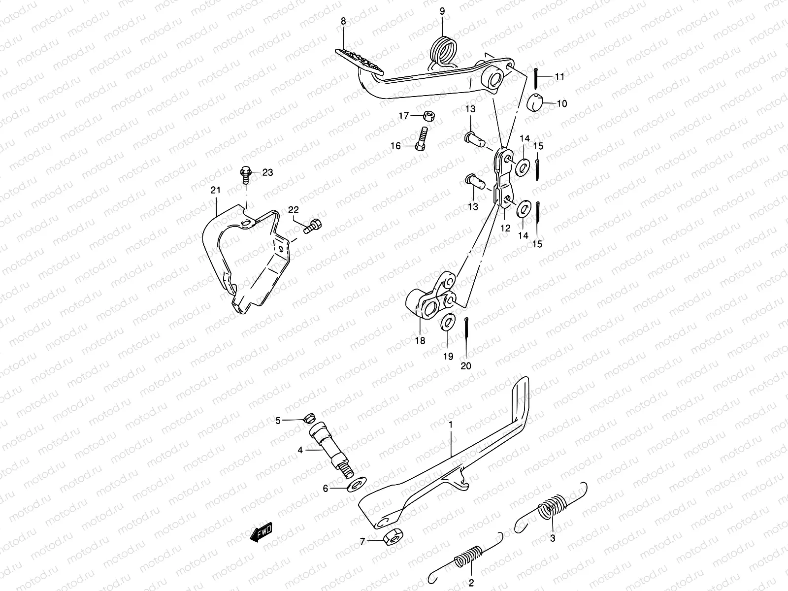 34 - PROP STAND - REAR BRAKE
