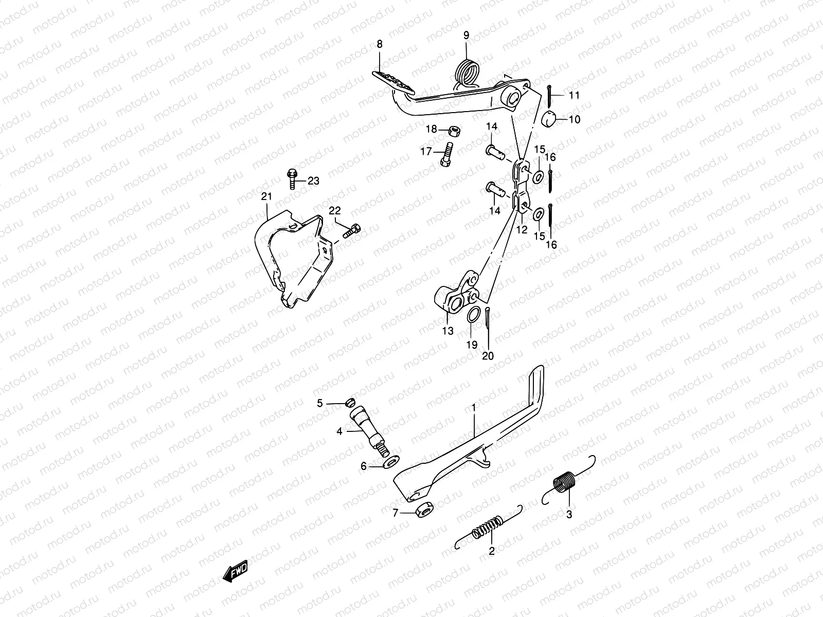 34 - PROP STAND - REAR BRAKE
