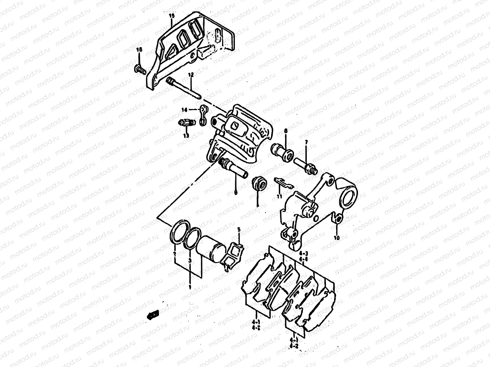 34 - REAR CALIPER (MODEL P/R)