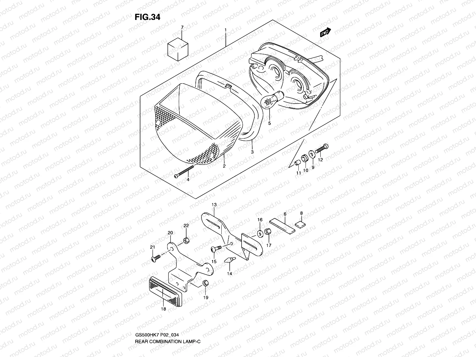 34 - REAR COMBINATION LAMP