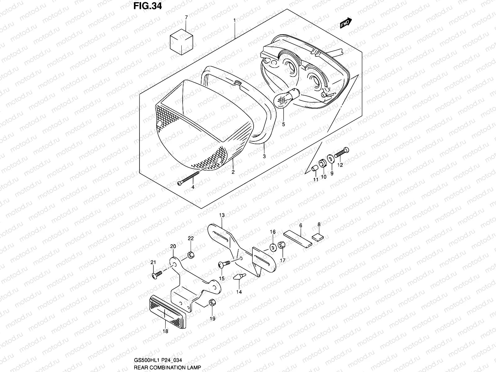 34 - REAR COMBINATION LAMP