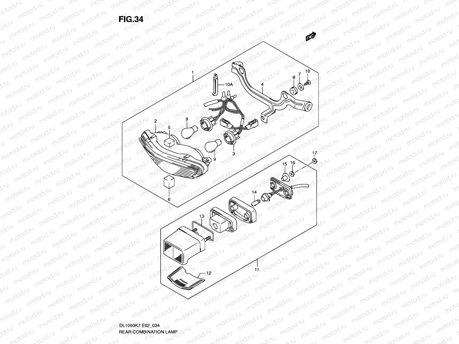 34 - REAR COMBINATION LAMP