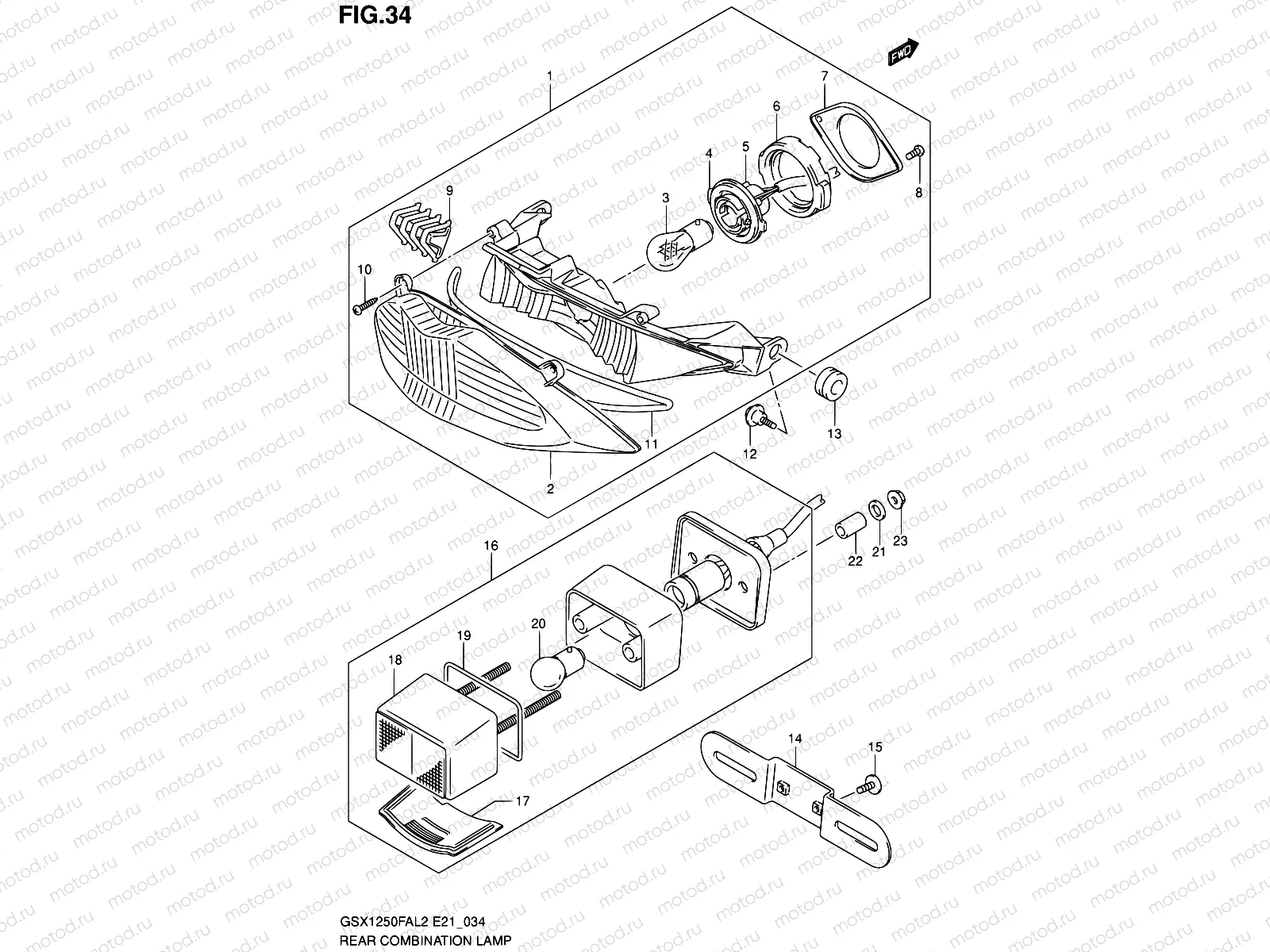 34 - REAR COMBINATION LAMP