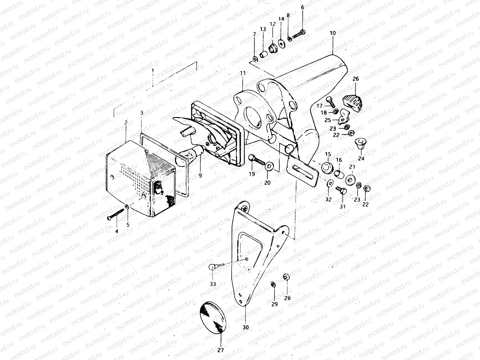 34 - REAR COMBINATION LAMP (E01,E04,E06,E21,E24,E25,E34)