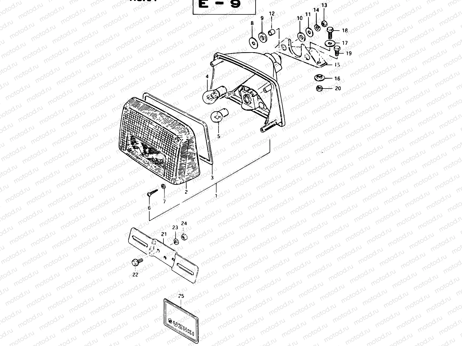 34 - REAR COMBINATION LAMP (E16, E26)