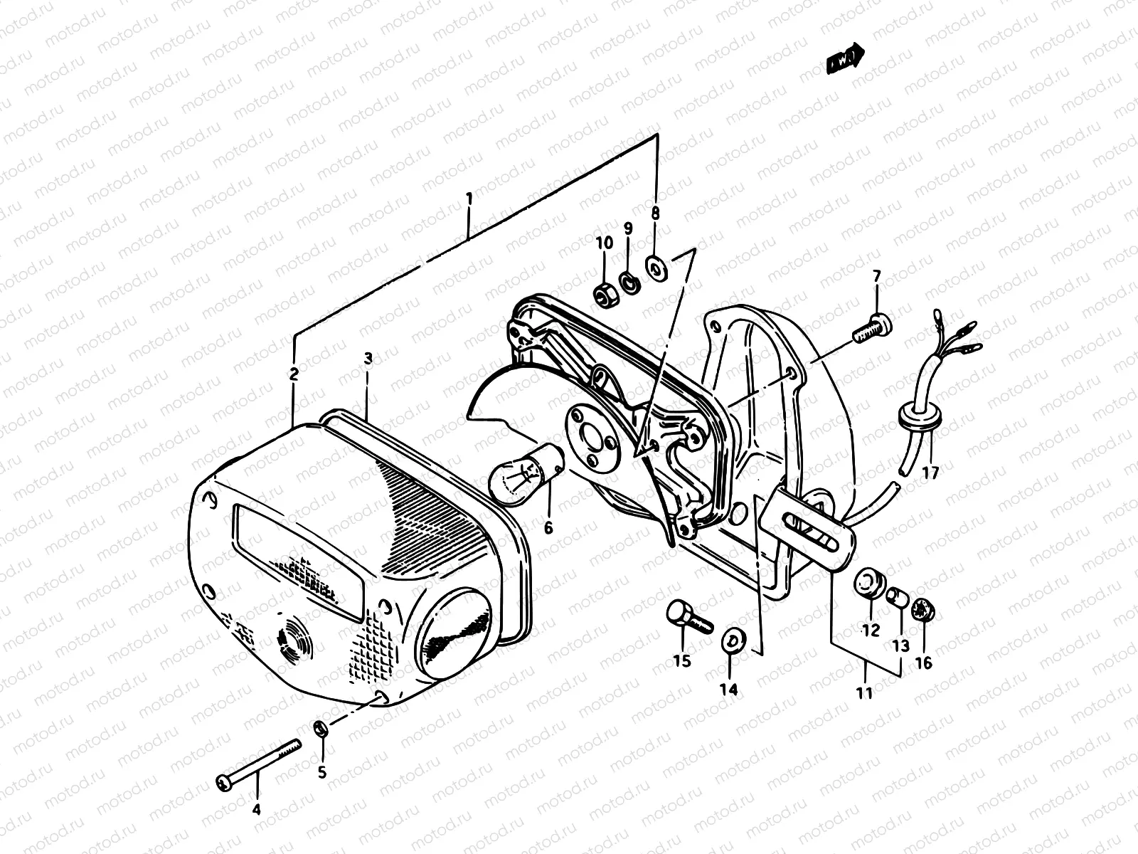 34 - REAR COMBINATION LAMP (E16,E18,E25,E26,E39)