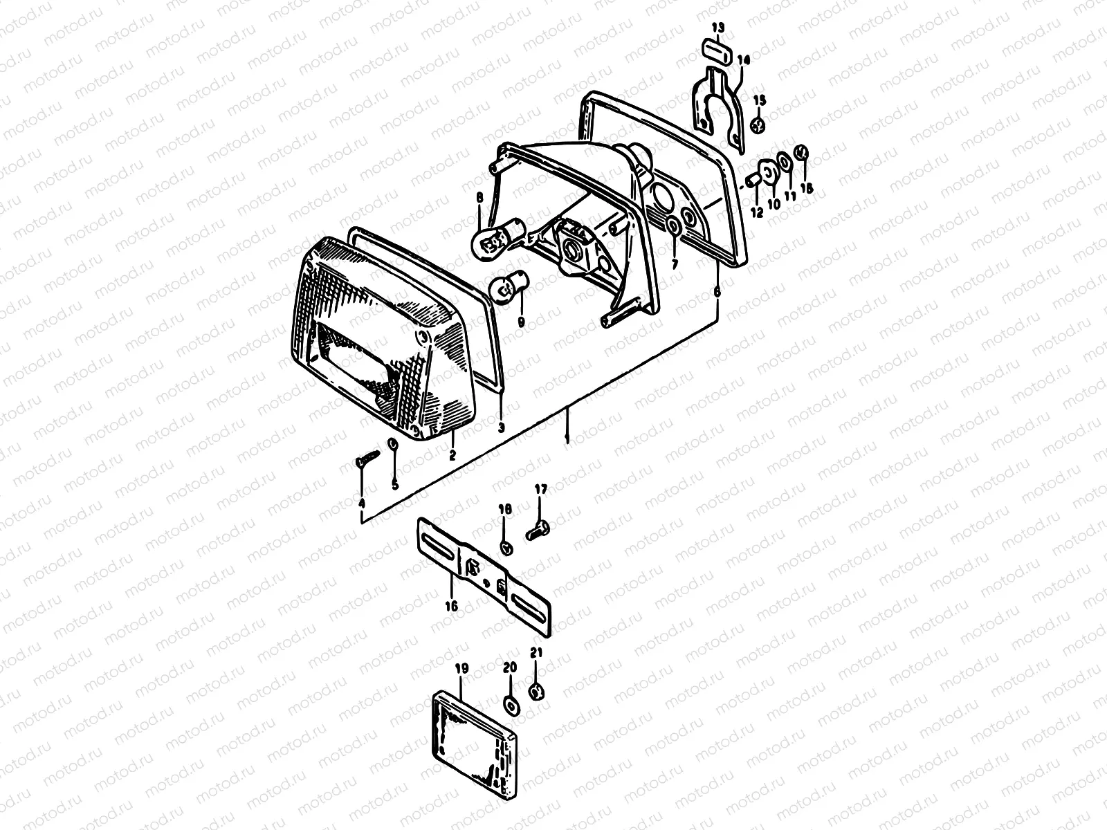 34 - REAR COMBINATION LAMP (E17)