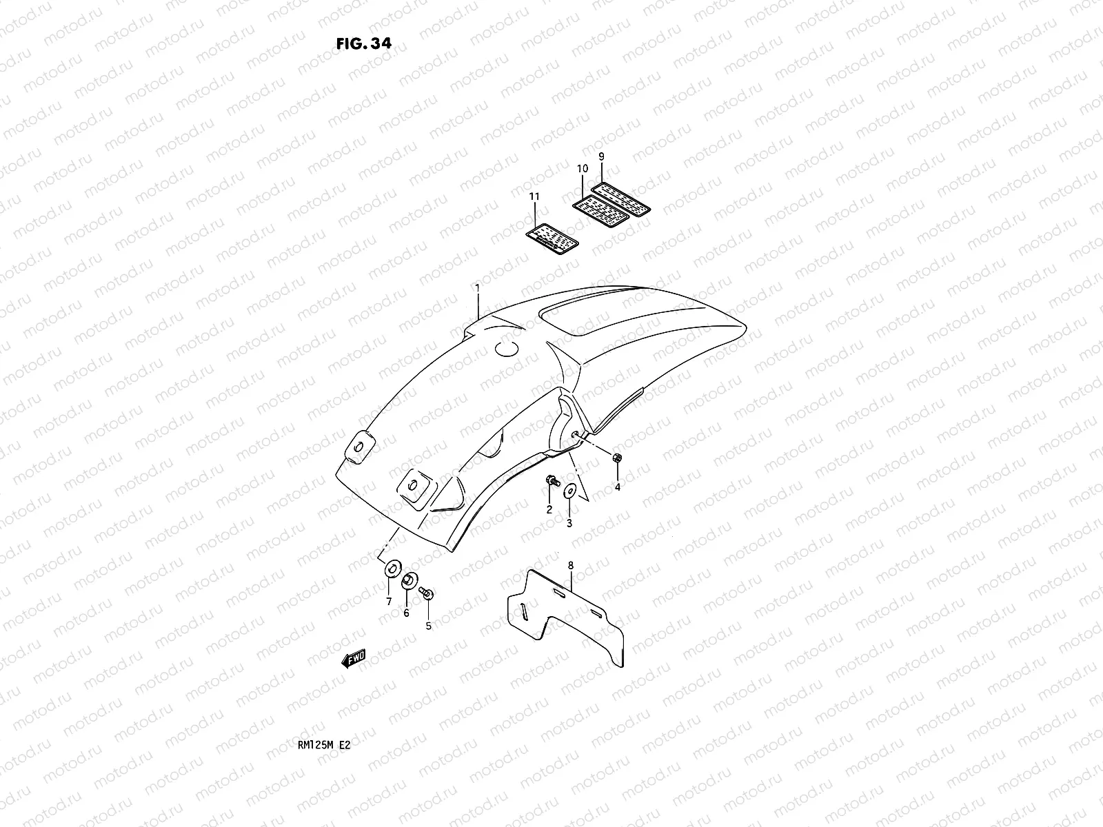 34 - REAR FENDER