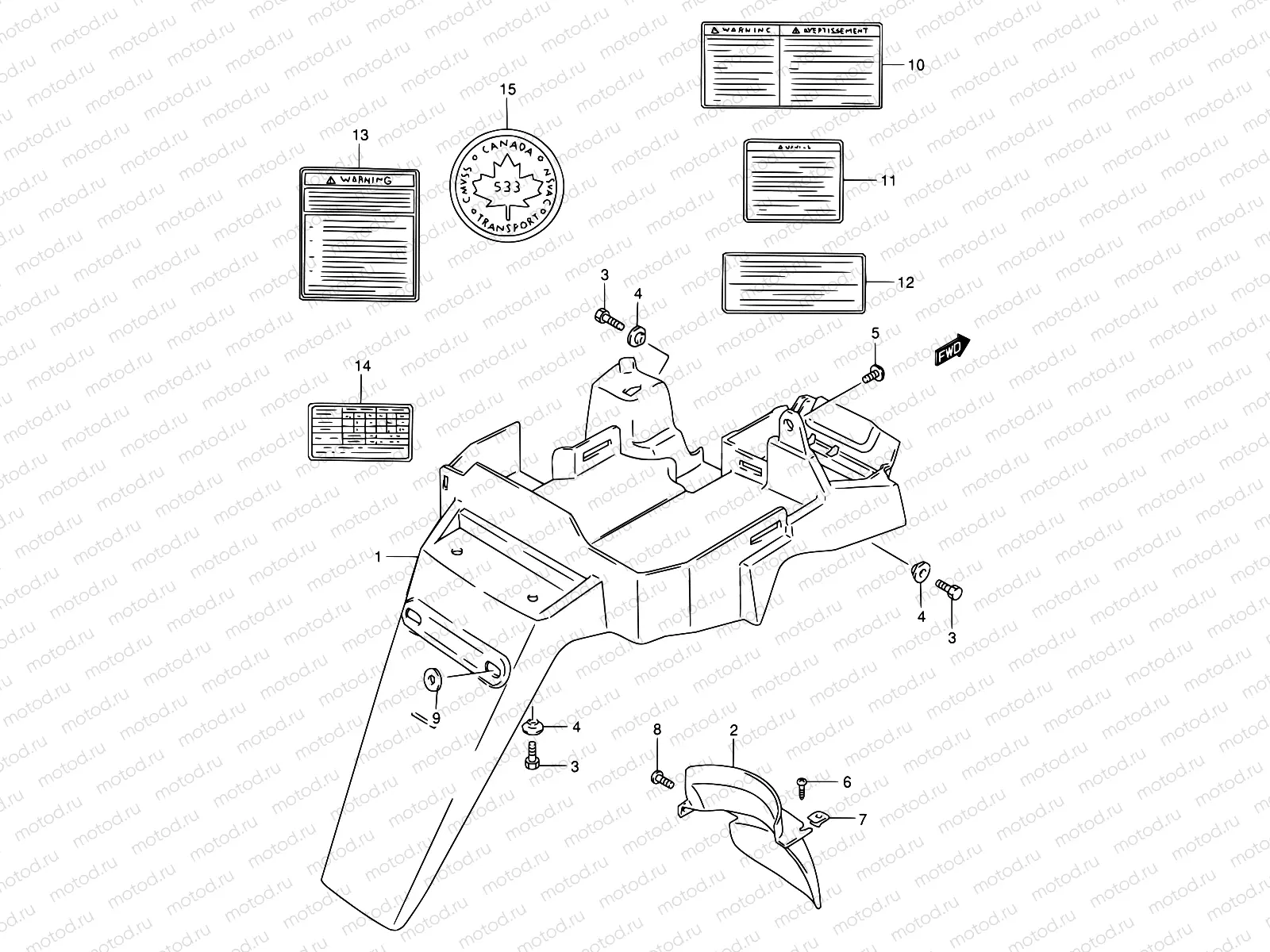 34 - REAR FENDER - LABEL