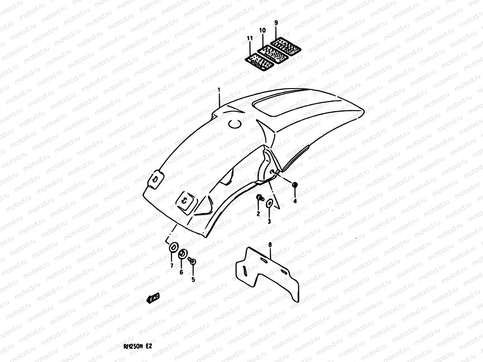 34 - REAR FENDER (MODEL K/L/M)