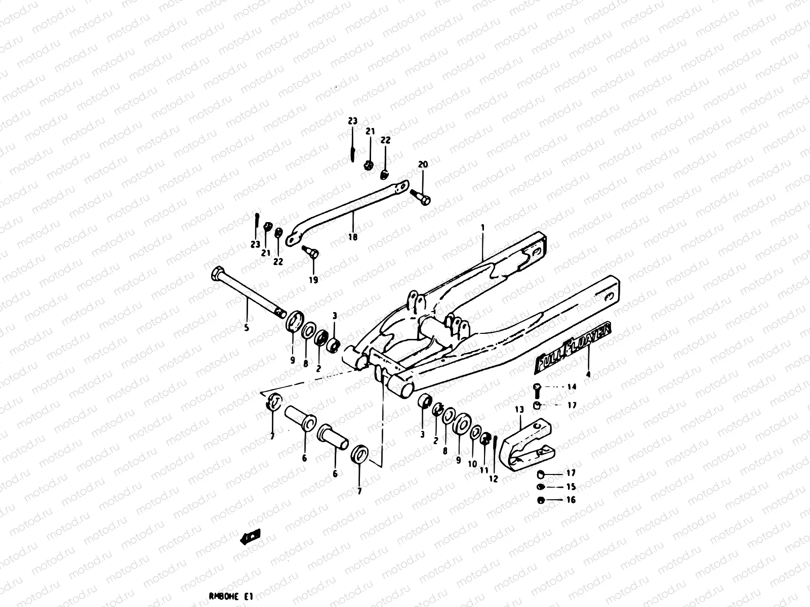 34 - REAR SWINGING ARM (MODEL E)