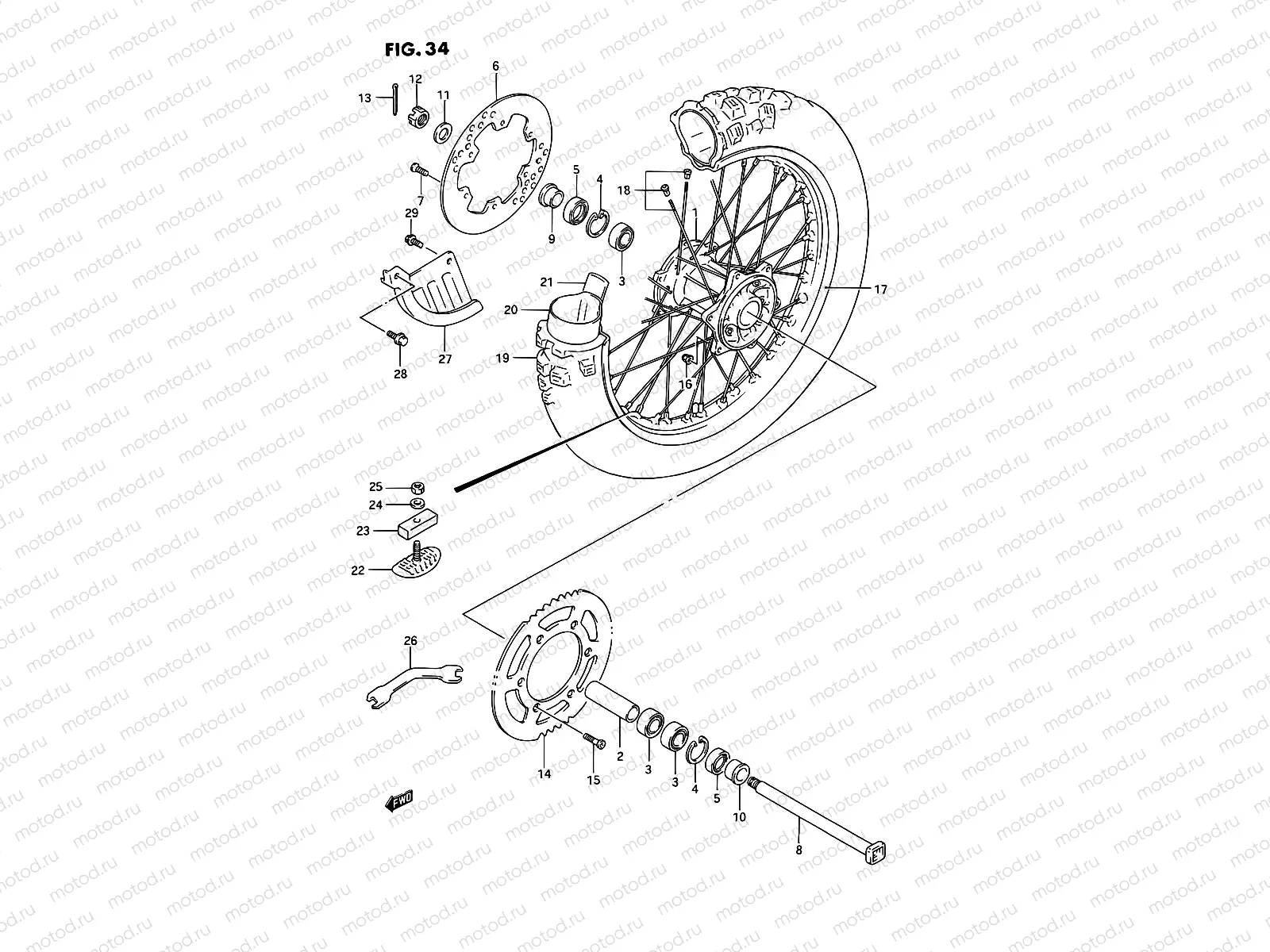 34 - REAR WHEEL