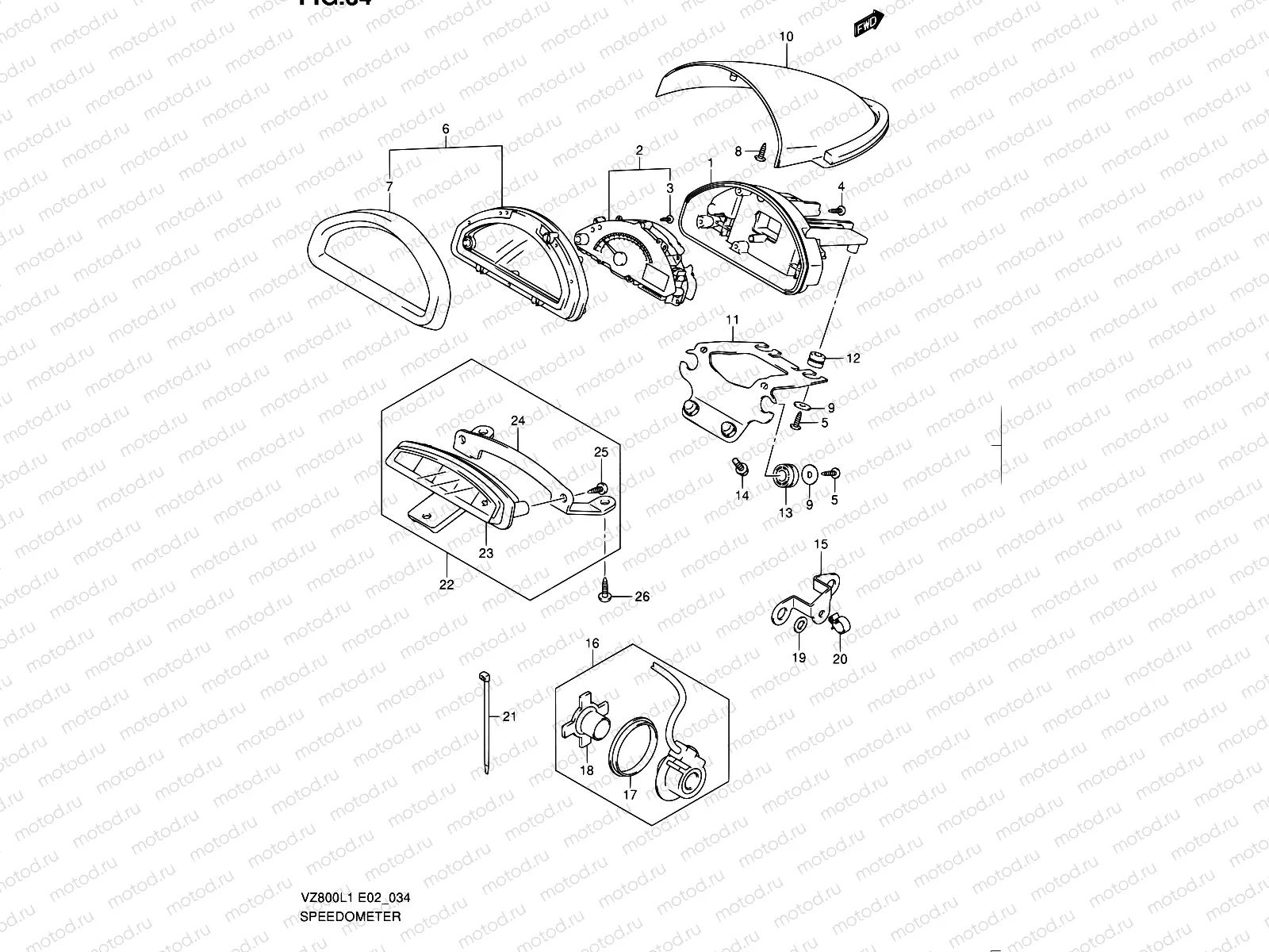 34 - SPEEDOMETER (VZ800L1 E24)