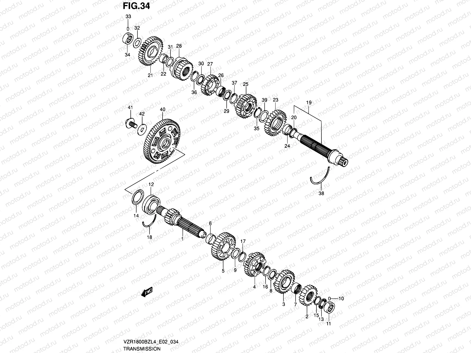 34 - TRANSMISSION (VZR1800BZL4 E19)