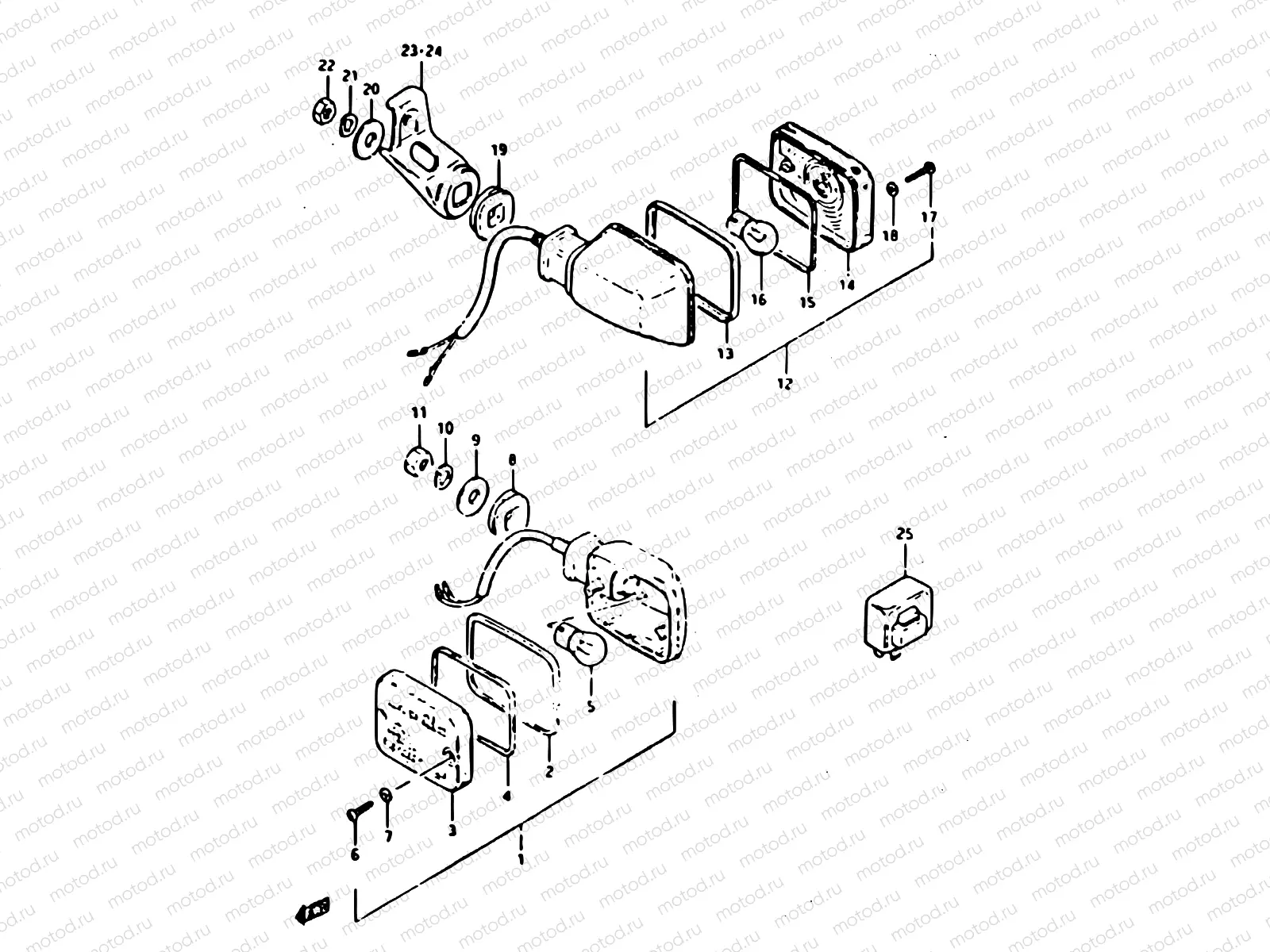 34 - TURN SIGNAL LAMP (E02, E04, E17, E21, E34)