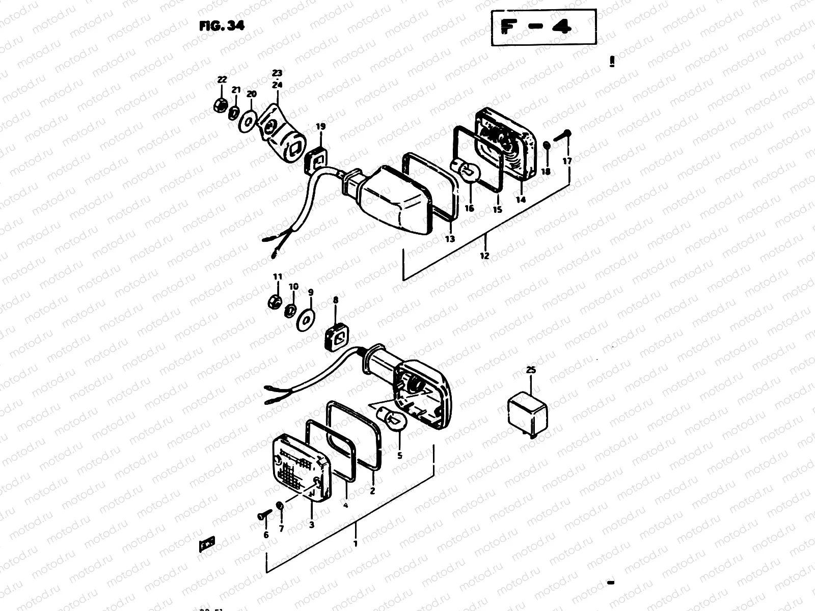 34 - TURN SIGNAL LAMP (E21)