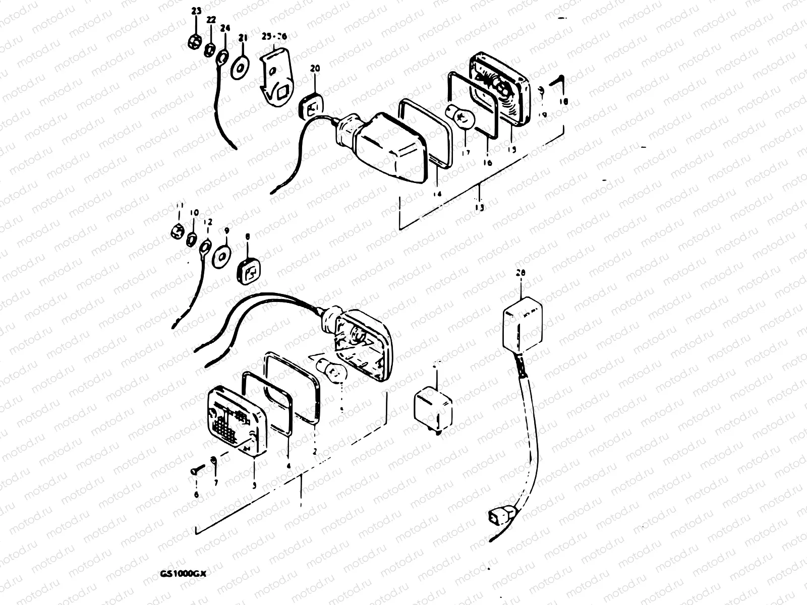 34 - TURN SIGNAL LAMP (MODEL X)