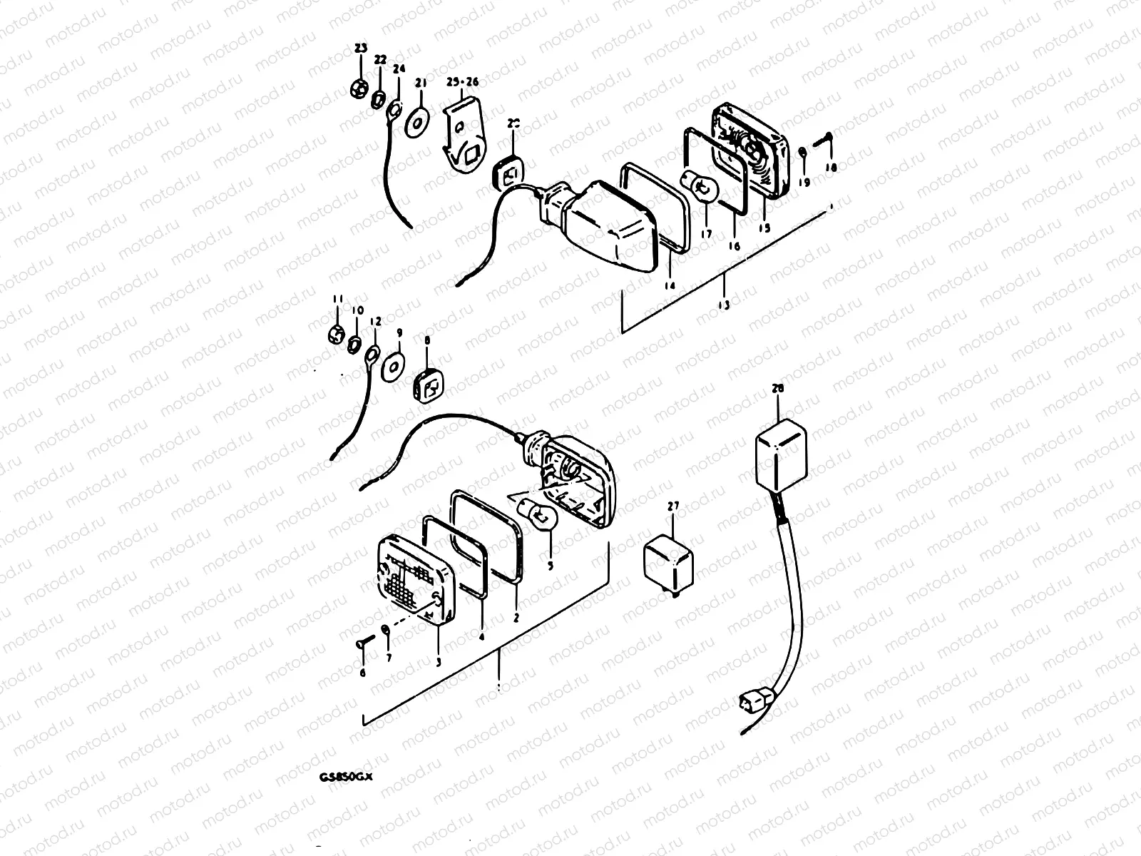 34 - TURN SIGNAL LAMP (MODEL X)