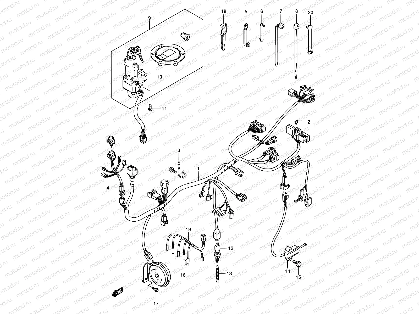 34 - WIRING HARNESS (GSF650SK5/SK6/SUK5/SUK6)