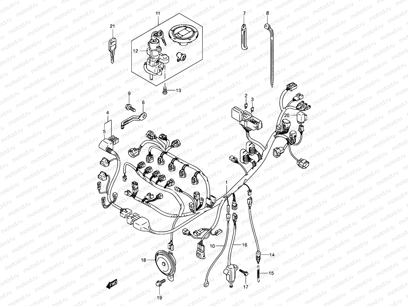 34 - WIRING HARNESS (GSX-R750K4/K5)