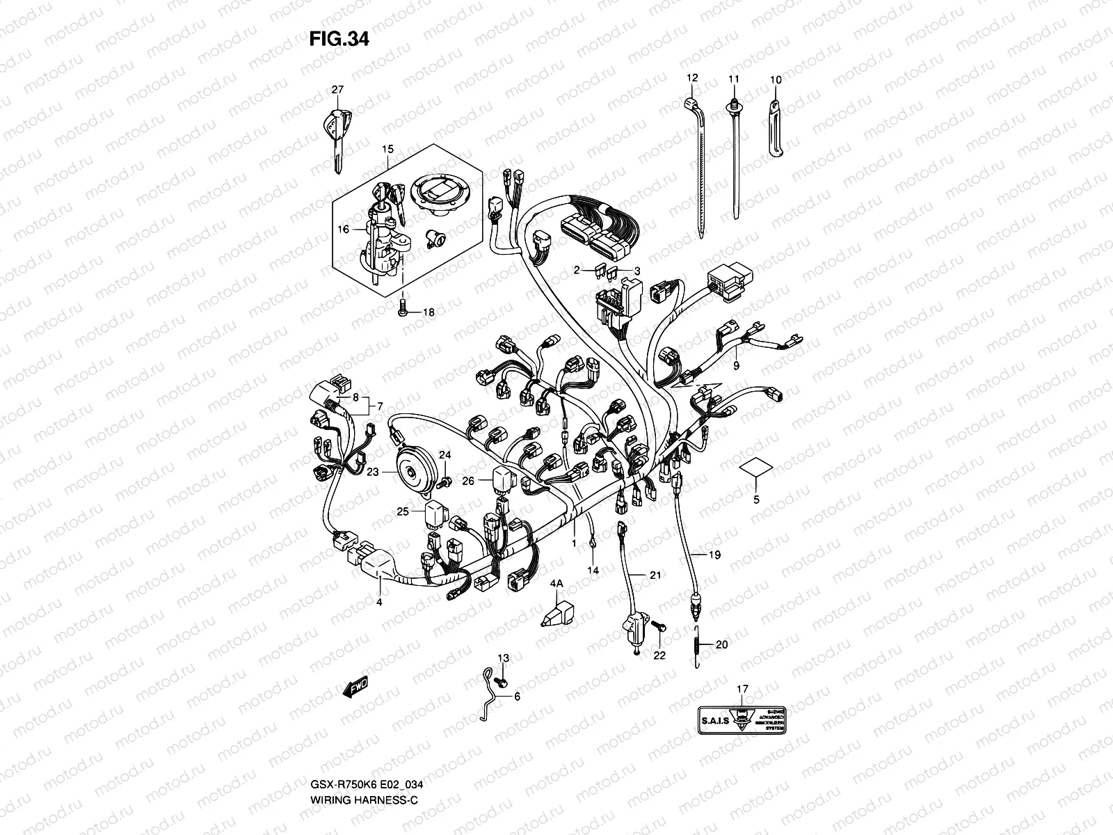 34 - WIRING HARNESS (NOTE)