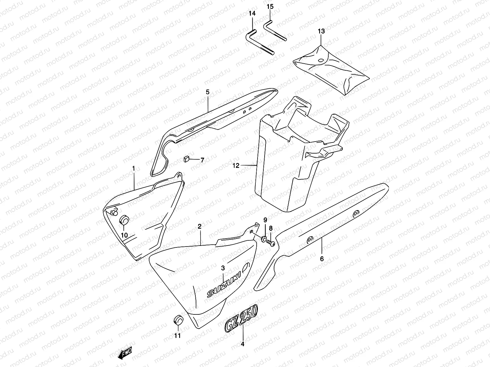 34A - FRAME COVER (MODEL K3)