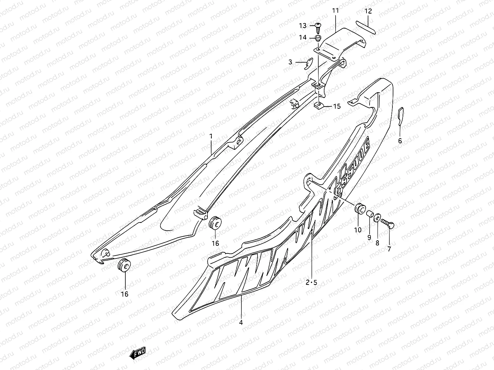 34A - FRAME COVER (MODEL N)