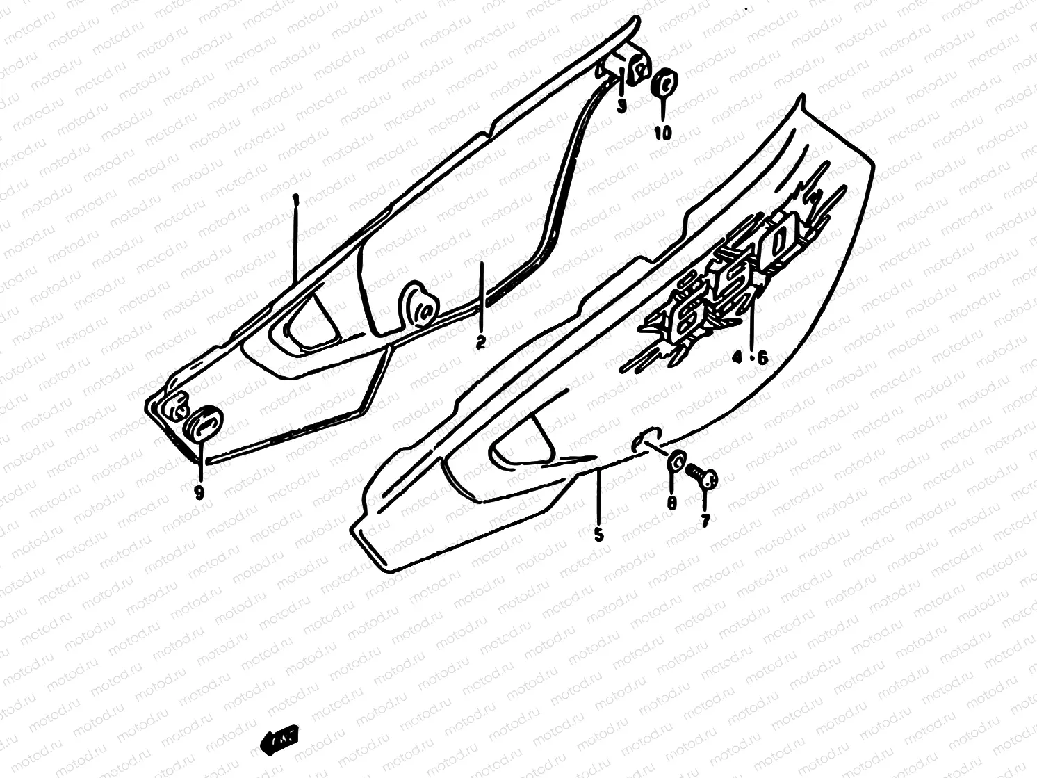 34A - FRAME COVER (MODEL R)