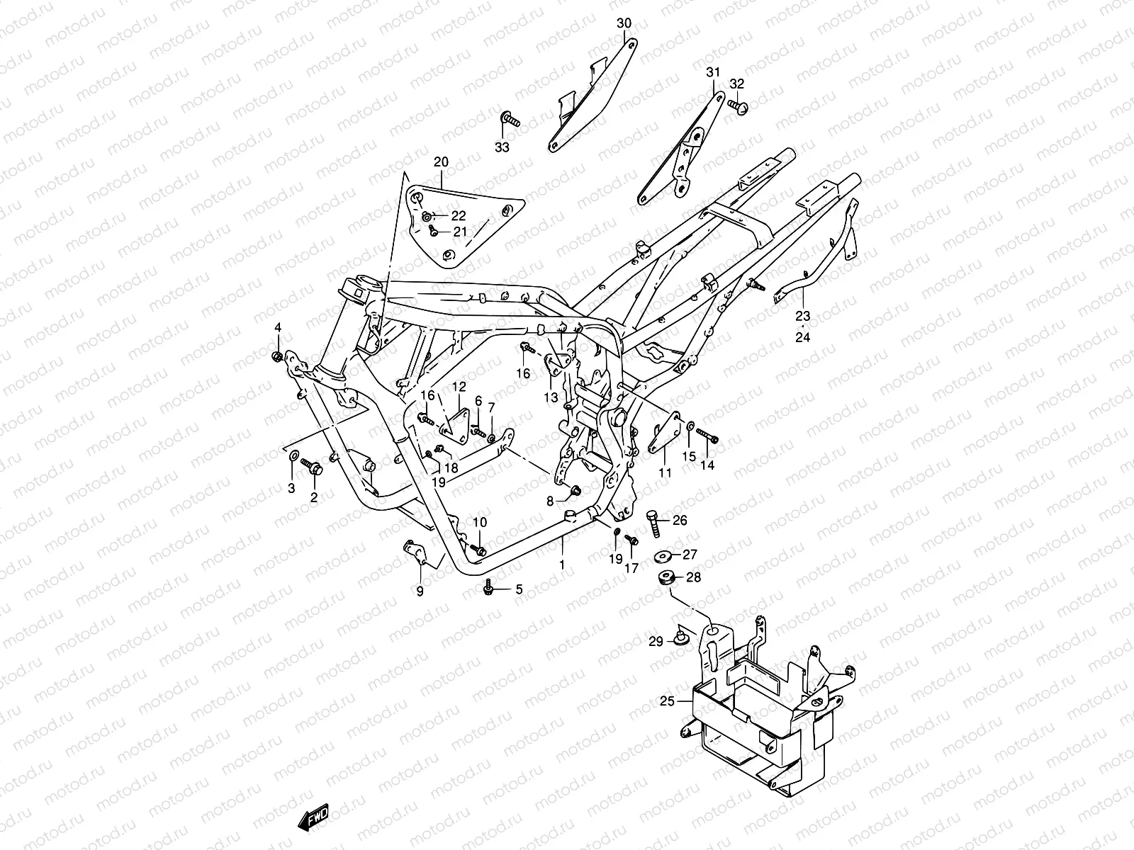 34A - FRAME (MODEL R/T)