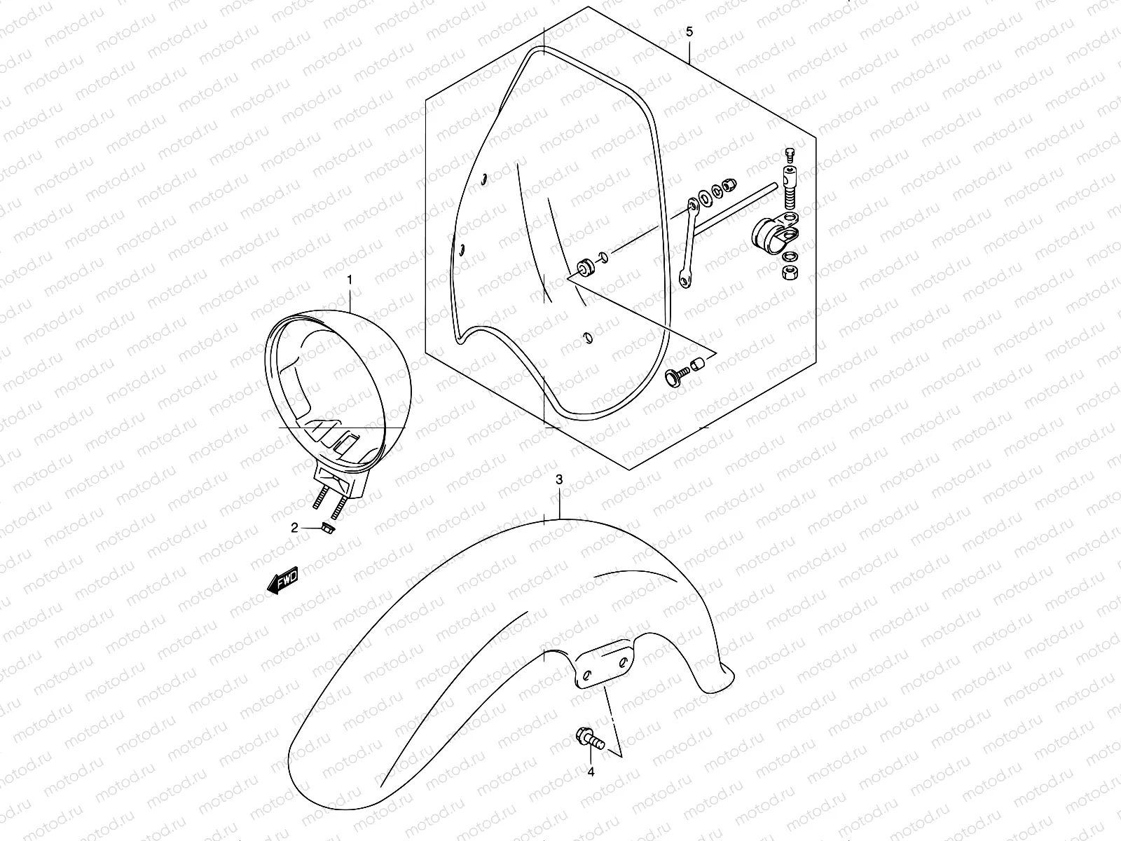34A - FRONT FENDER (MODEL K2/K3/K4)