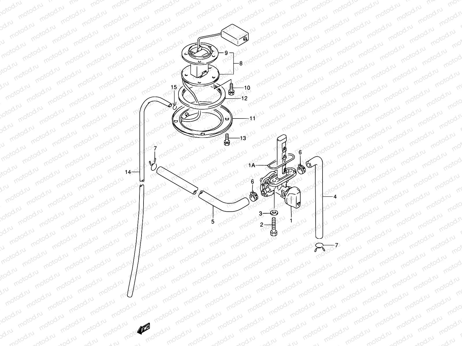34A - FUEL COCK (GSX600FL/FM E22,MODEL L/M/N/P/R/S)