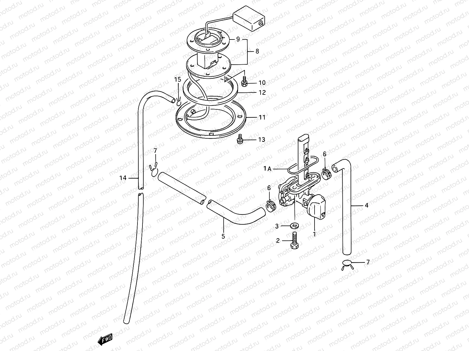 34A - FUEL COCK (MODEL L/M/N/P/R/S/T)