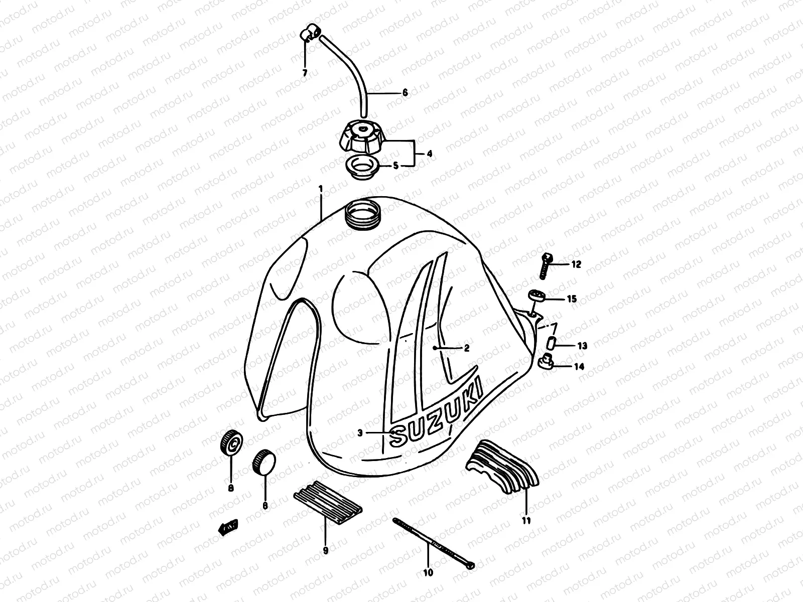 34A - FUEL TANK (MODEL K)