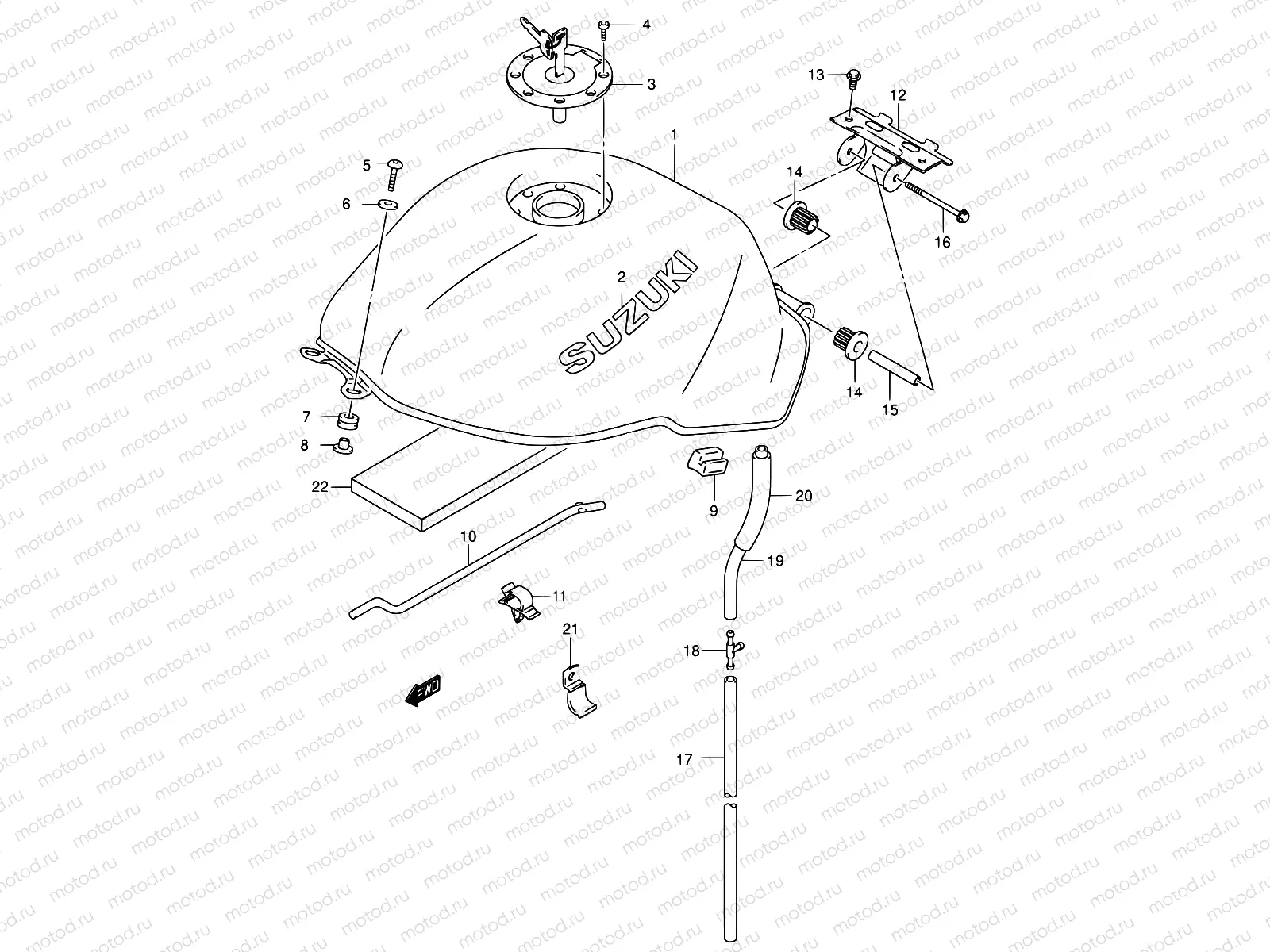 34A - FUEL TANK (MODEL K1)