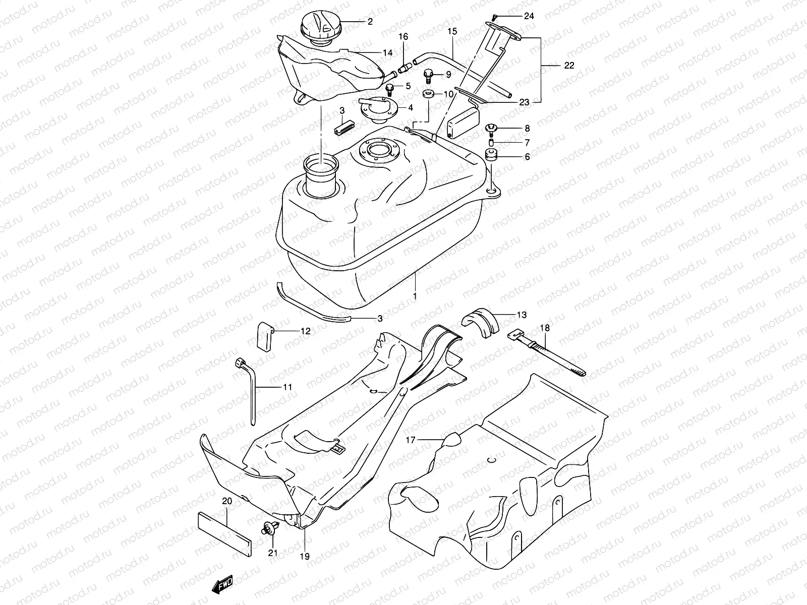 34A - FUEL TANK (MODEL K1/K2)