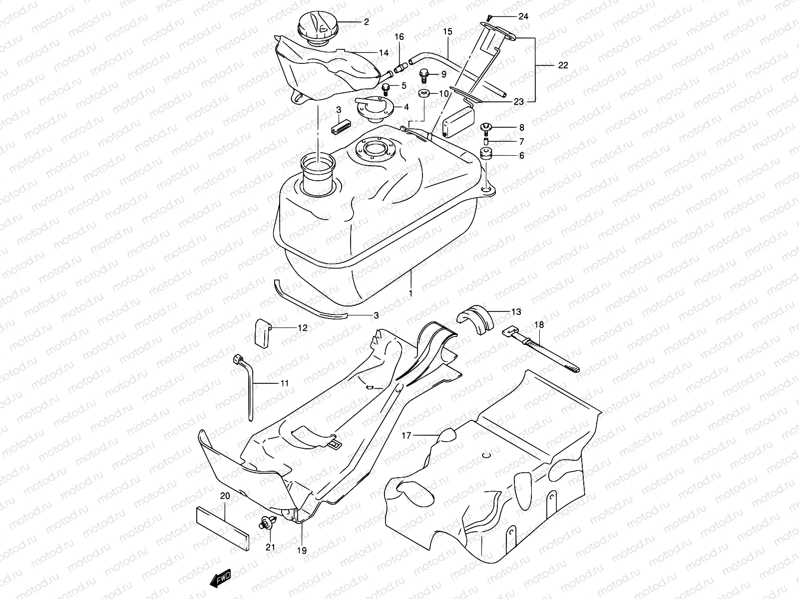 34A - FUEL TANK (MODEL K1/K2)