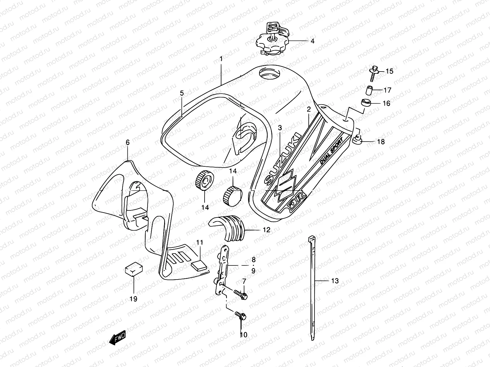 34A - FUEL TANK (MODEL K2)