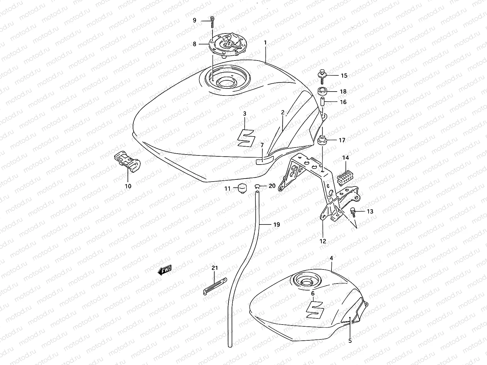 34A - FUEL TANK (MODEL M/N)