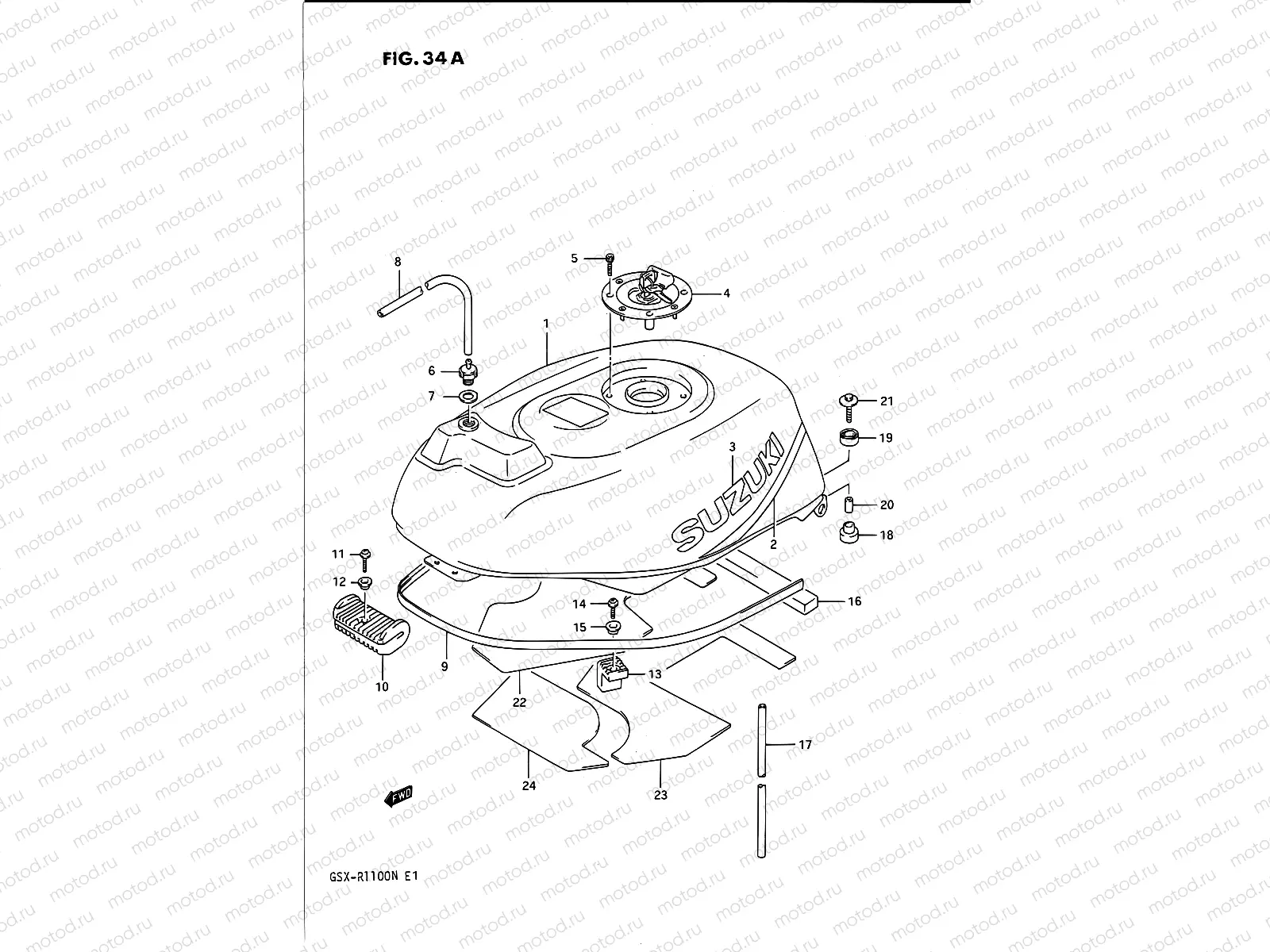 34A - FUEL TANK (MODEL N)