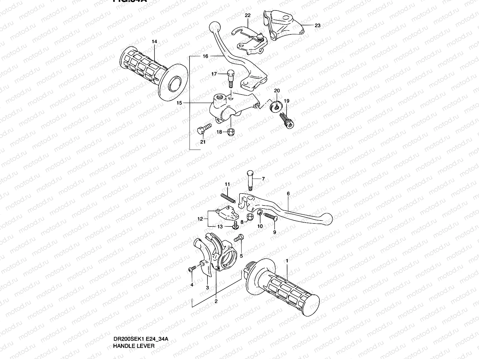34A - HANDLE LEVER (MODEL K2/K3/K4/K5 E24)