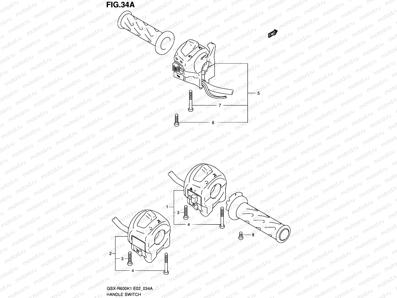 34A - HANDLE SWITCH (MODEL K3)