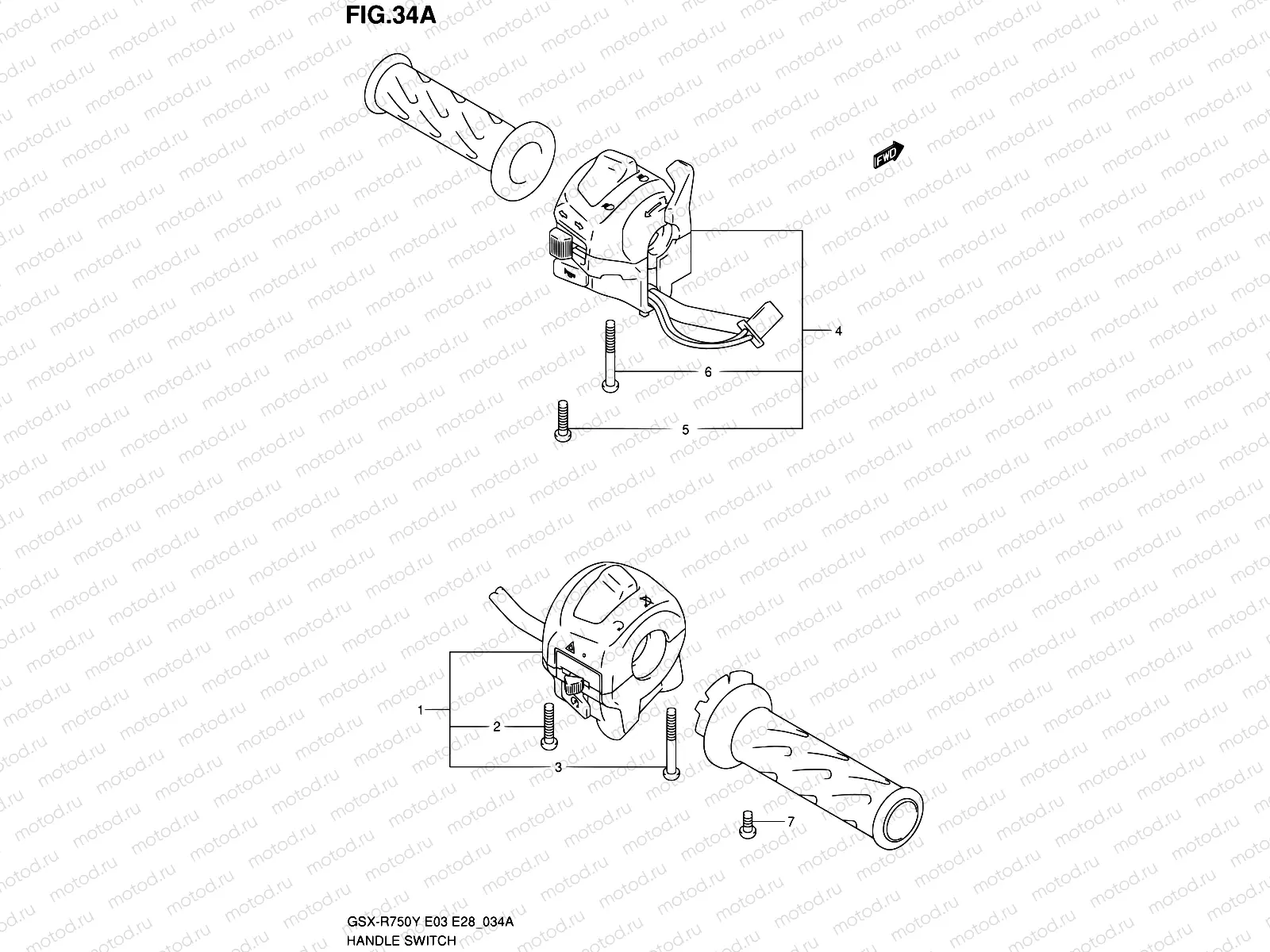 34A - HANDLE SWITCH (MODEL K3)