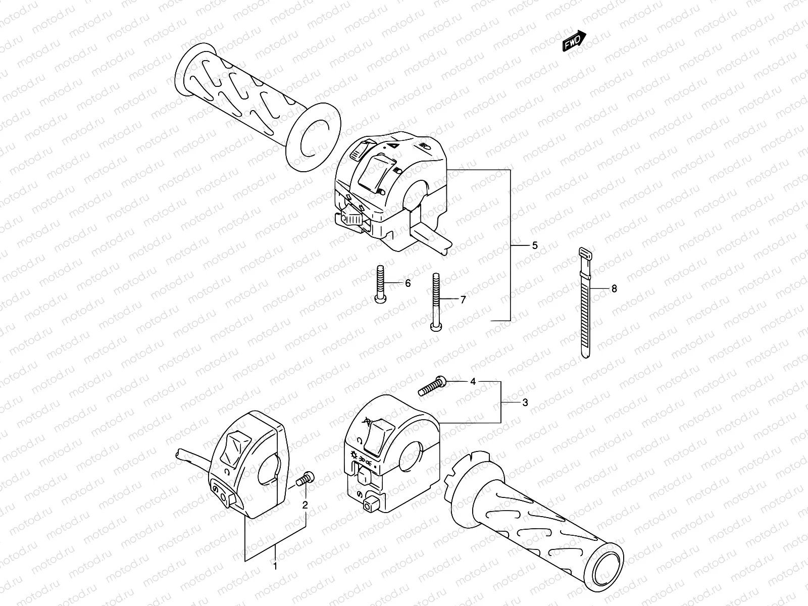 34A - HANDLE SWITCH (MODEL K3/K4)