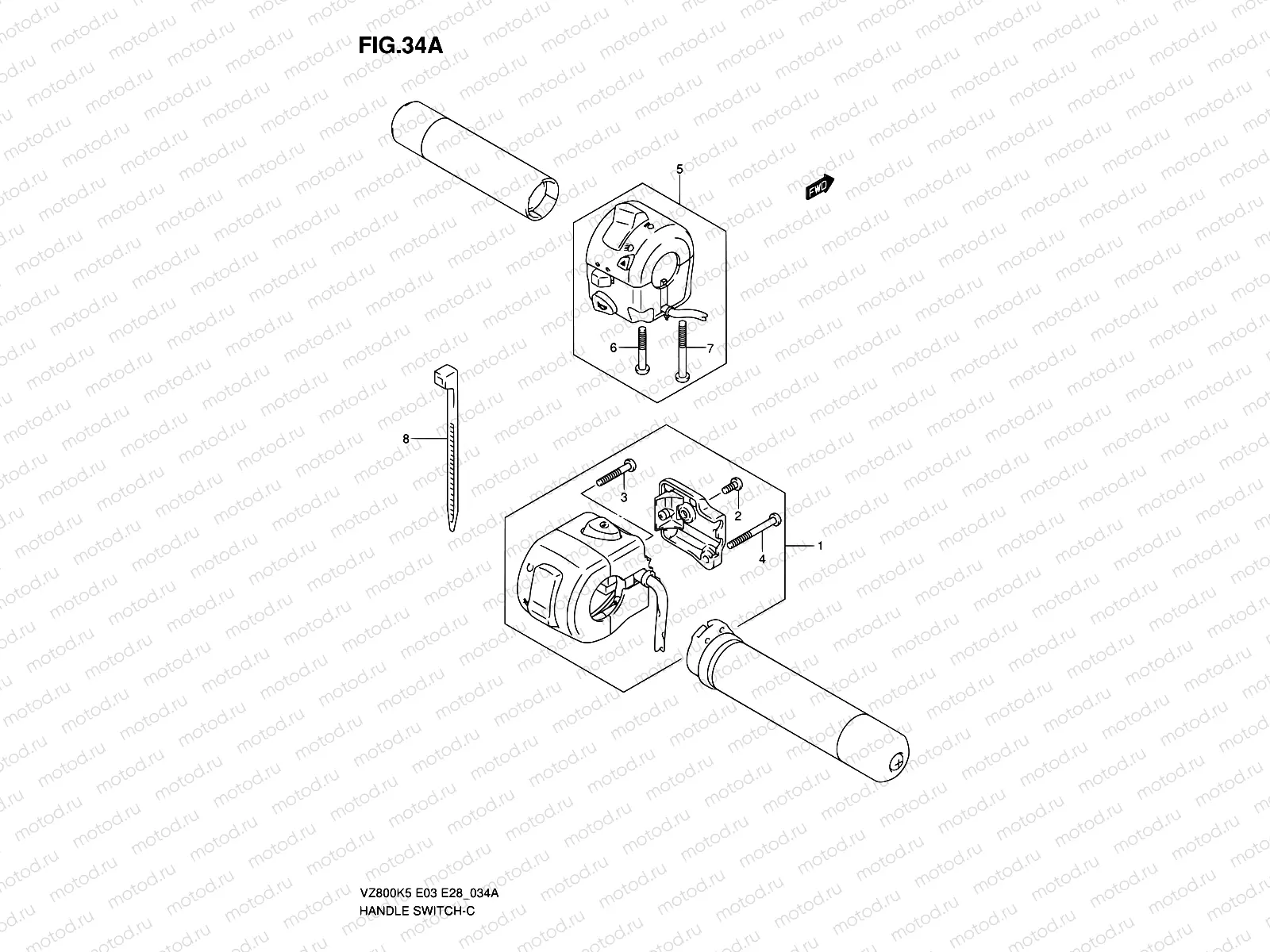 34A - HANDLE SWITCH (MODEL K7/K8/K9)